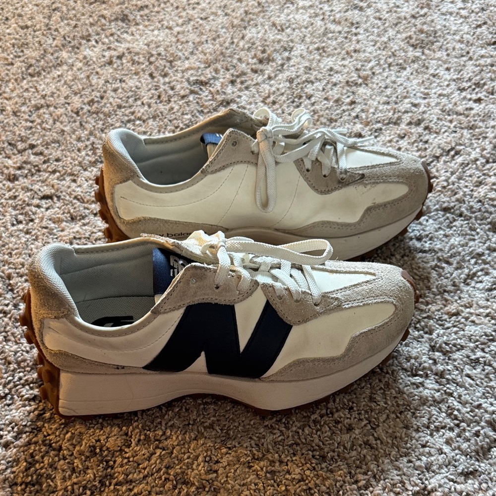 New Balance White and Gray Sneakers
